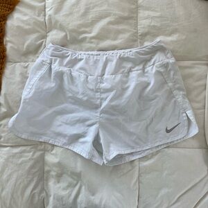 White NIKE Running Shorts